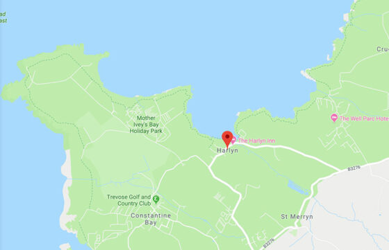 Waves Surf School, Cornwall - Surf Lesson Location Map - Harlyn