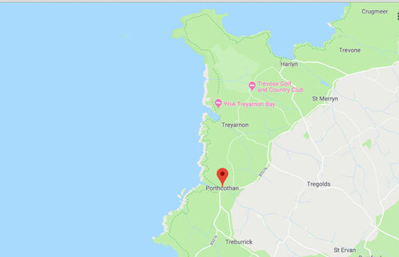 Waves Surf School, Cornwall - Surf Lesson Location Map - Porthcothan