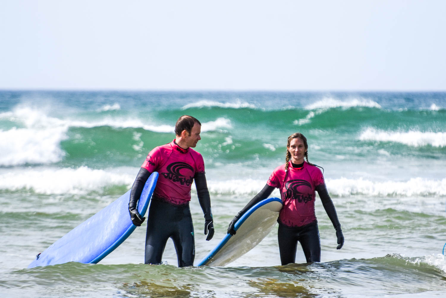Waves Surf School Cornwall - Couples Surfing Lesson